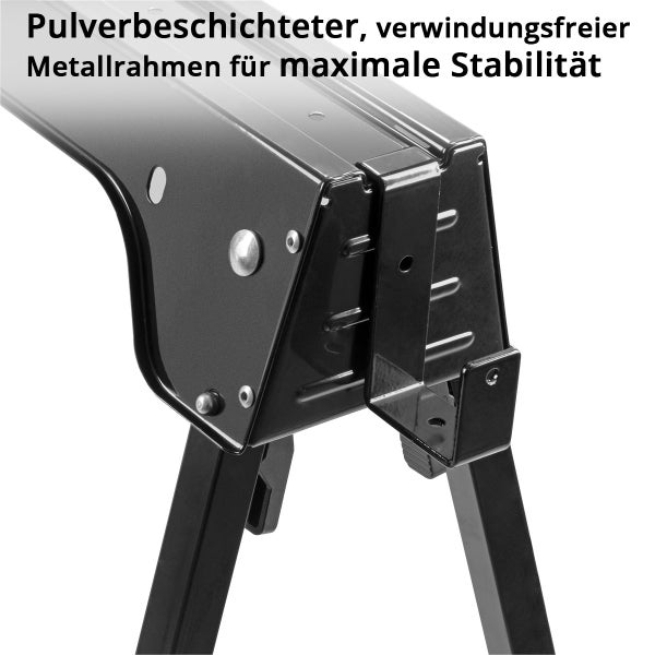 STAHLWERK Sägebock 2er Set 500 kg Universal Arbeitsbock Klappbock Gerüstbock
