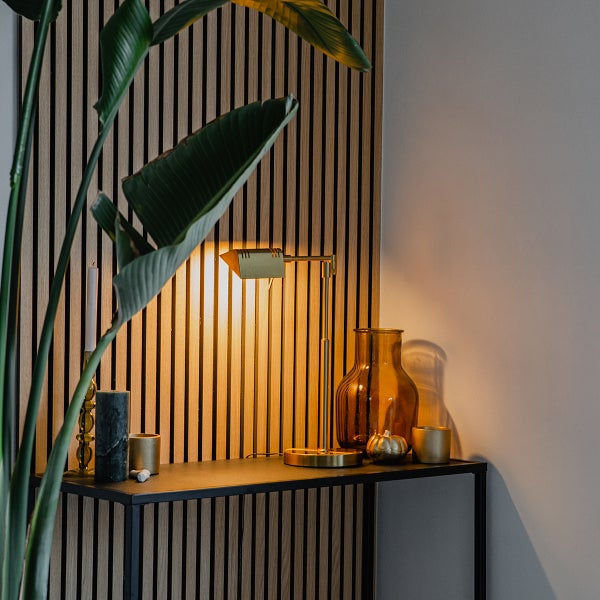 Design Tischleuchte Gold inkl. LED mit Touch Dimmer - Notia