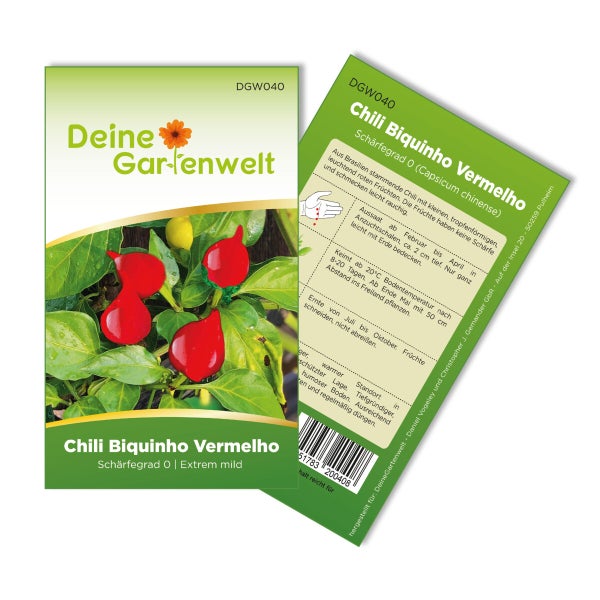 Chili Biquinho Vermelho Samen von Deine Gartenwelt