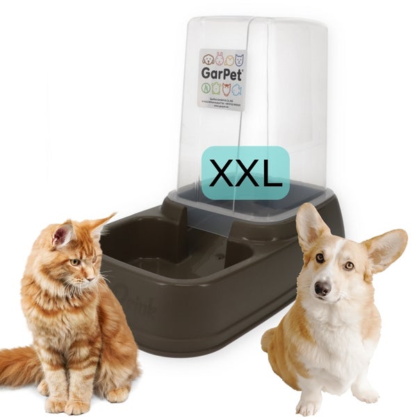 Futterspender Futterautomat Hunde Katzen 8 Liter XXL Wasserspender 2in1 Futter Wasser Automat ohne Strom Trockenfutter Automatisch