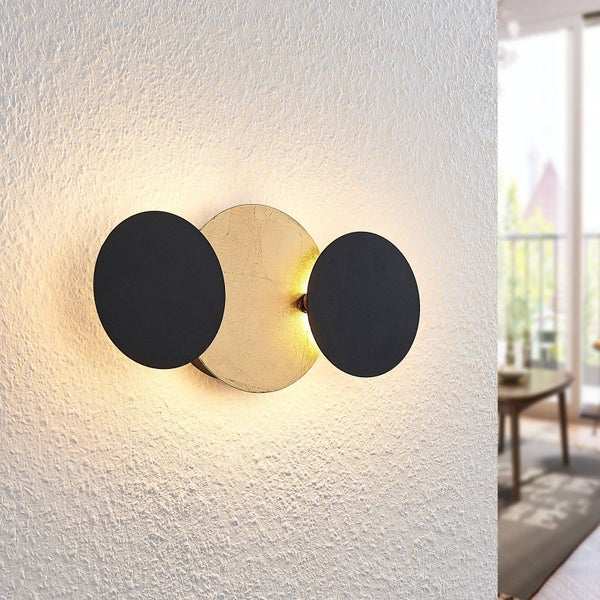 Lindby LED Wandleuchte, Wandlampe Innen Grazyna (Modern) in Schwarz aus Metall (3 flammig ) - Wandstrahler Wandbeleuchtung Schlafzimmer / Wohnzimmer Wohnzimmerleuchte