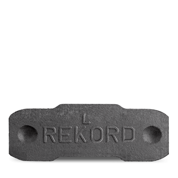 Rekord Braunkohlebrikett für Kamin und Ofen mit geprägtem Logo.