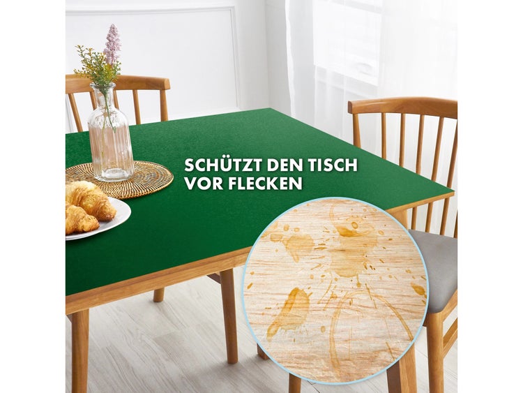FLOORDIREKT Tischfolie Empire - mit abgeschrägter Kante - 1,5 mm Stärke - Grün - 100 x 55 cm