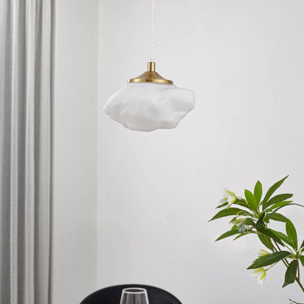 Lindby Pendelleuchte Piatra (Modern) in Weiß aus Glas (1 flammig, G9) - Hängelampe Esstischlampe Hängeleuchte Wohnzimmerleuchte