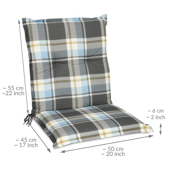 Beautissu Sunny BK Niederlehner 100x50x6cm Blau Kariert
