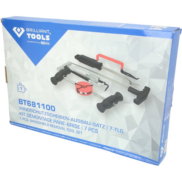BRILLIANT TOOLS Windschutzscheiben-Ausbau-Satz 7tlg. - BT681100