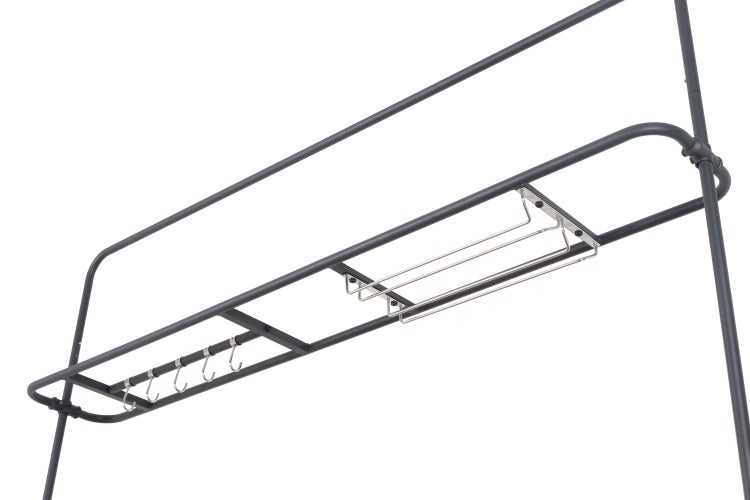 Bar-Sitzgruppe / Gartentheke ELSA 5tlg., 4 Hocker, Tisch, anthrazit mit Holzoptik