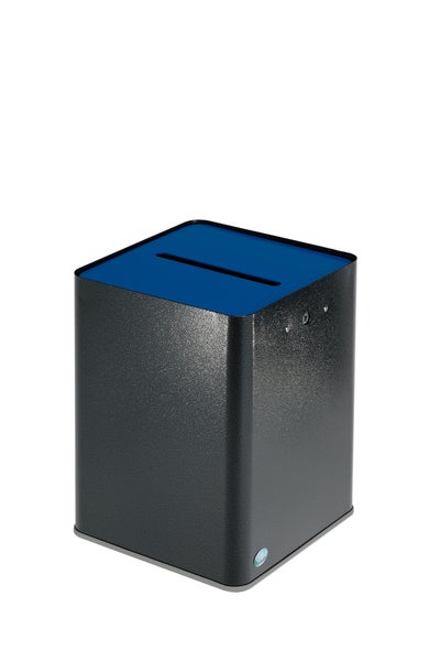 PROREGAL Robuster Papiersammler DSGVO konform DIN A4 Format HxBxT 83,5 x 23 x 25 cm Verzinkter Stahl Blau