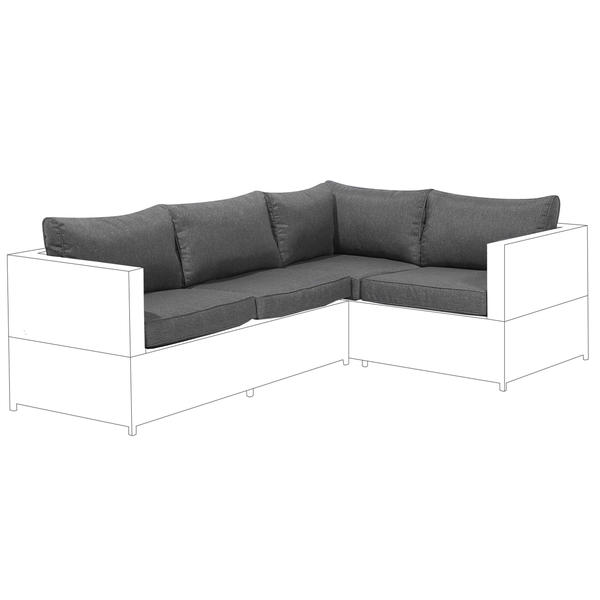 Outdoor Kissenbezug Set AVOLA Dunkelgrau