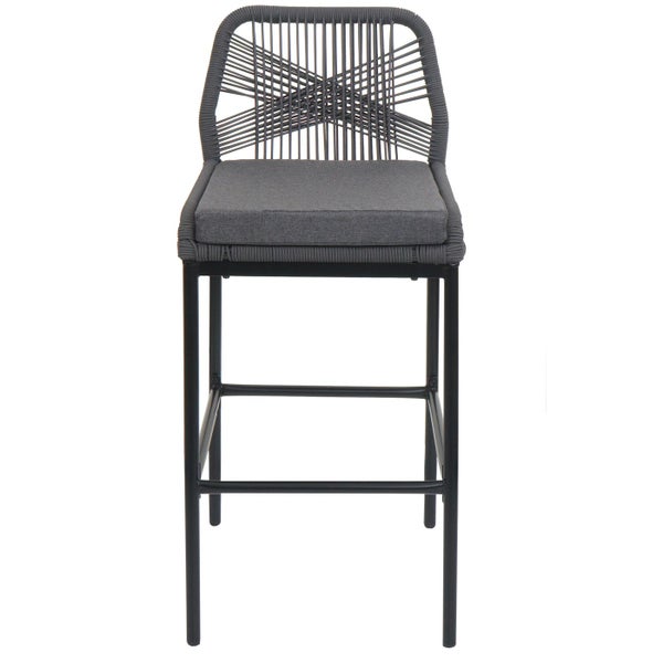 Barhocker mit Rückenlehne und Sitzkissen