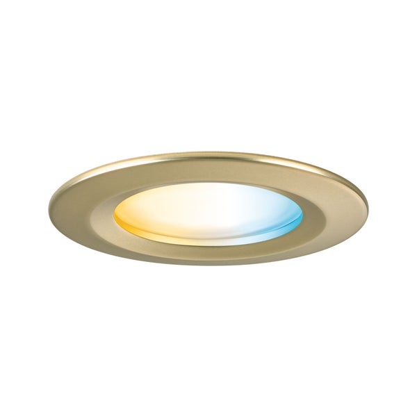 LED Einbauleuchte Nova Coin IP44 rund 78mm Tunable White 3x6W 3x530lm 230V Gold matt Aluminium