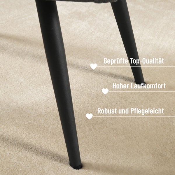 Weicher Hochflor Teppich Creme Beige Eriksson WECONhome 200x290 cm