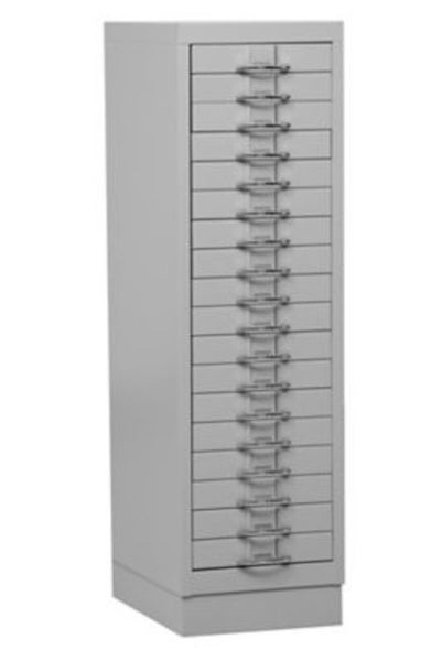 PROREGAL Schubladenschrank Swan 18 Schubladen HxBxT 105 x 30 x 40 cm Grau