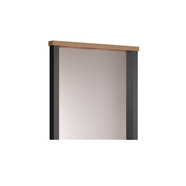 Rechteckiger Spiegel mit Holzrahmen