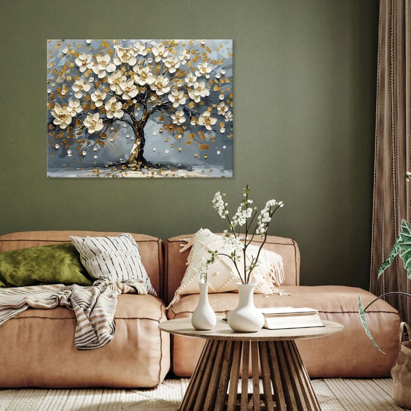 Bilder Abstrakt Baum Modern Leinwandbild Wohnzimmer 100X70 cm