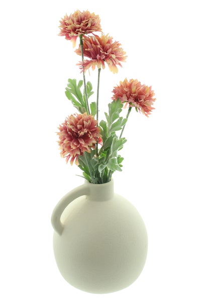 FRANK FLECHTWAREN|Dekovase Krug, 14 x 14 x 15 cm , PORZELLAN