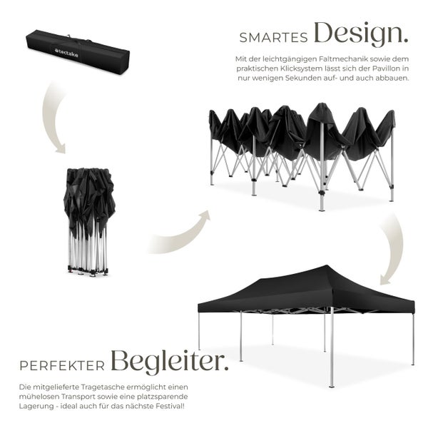 Pavillon mit Tragetasche und Faltmechanik.
