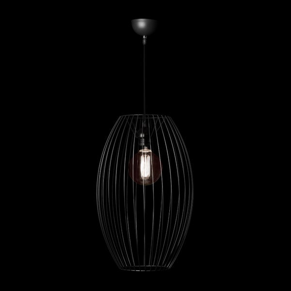 Loft Stil Gitterlampe Modern Schwarz 55 cm | Wohnzimmer Esszimmer Leuchte
