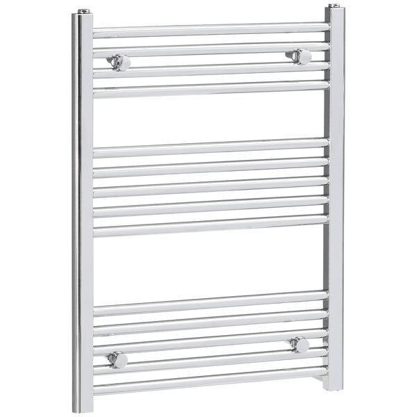 HOMCOM Handtuchheizkörper, 60L x 3B x 80H cm, Kohlenstoffstahl, Silber