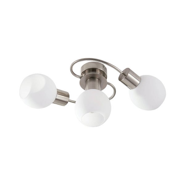 Lindby Deckenlampe Ciala (Modern) in Alu aus Glas (3 flammig, E14) - Deckenleuchte Lampe Wohnzimmerleuchte