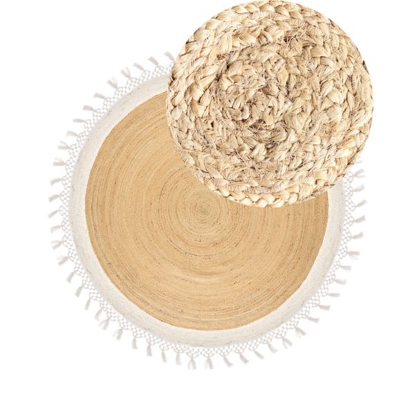 Teppich MARTS Weiß ø 200 cm Jute