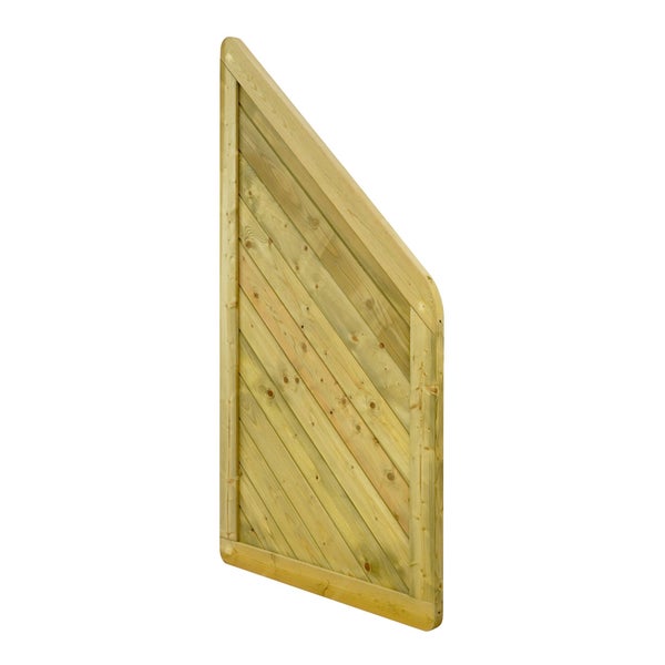 Holzzaunelement mit diagonaler Bretteranordnung