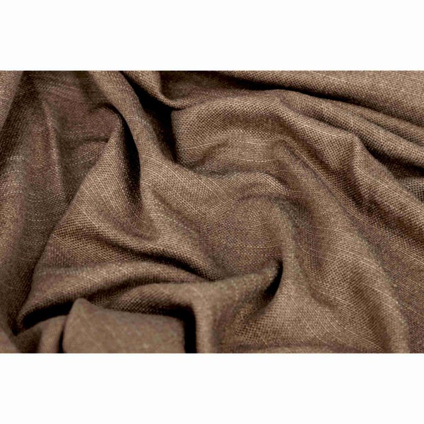 Nahaufnahme eines braunen, gerafften Stoffes