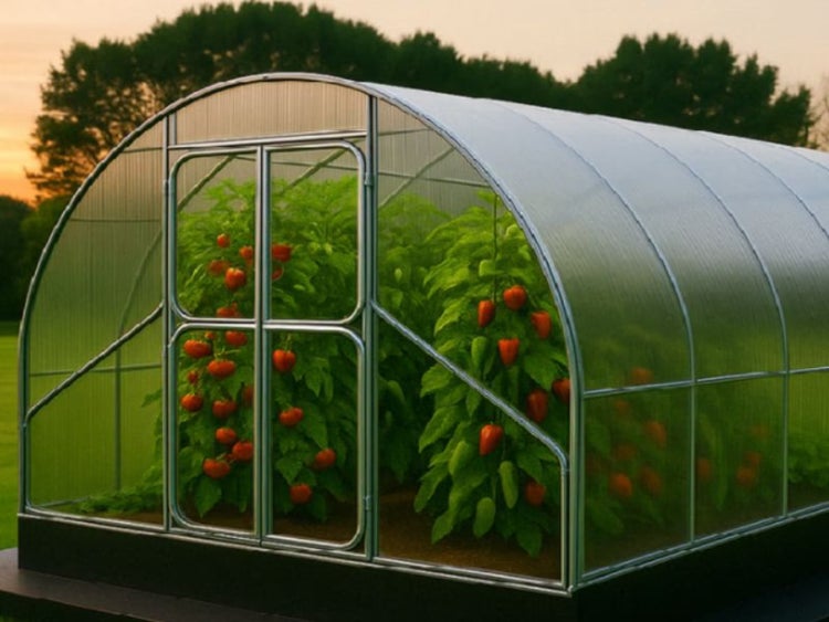 Gewächshaus mit Gemüsepflanzen