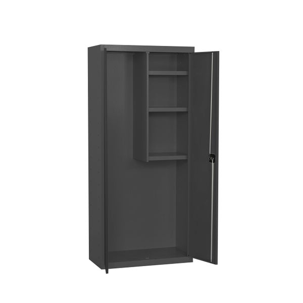PROREGAL Putzmittelschrank Amego HxBxT 180 x 60 x 40 cm 3x Fachboden Anthrazit-Anthrazit