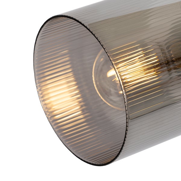 Zylinderförmige Lampe mit gerippter Oberfläche