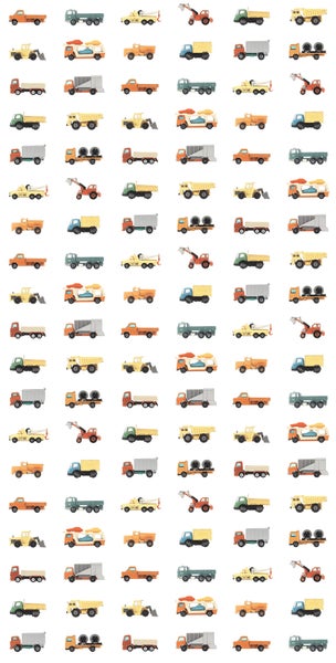 Illustration verschiedener Spielzeuglastwagen