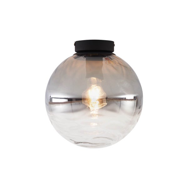 Runde Deckenleuchte mit Glasschirm