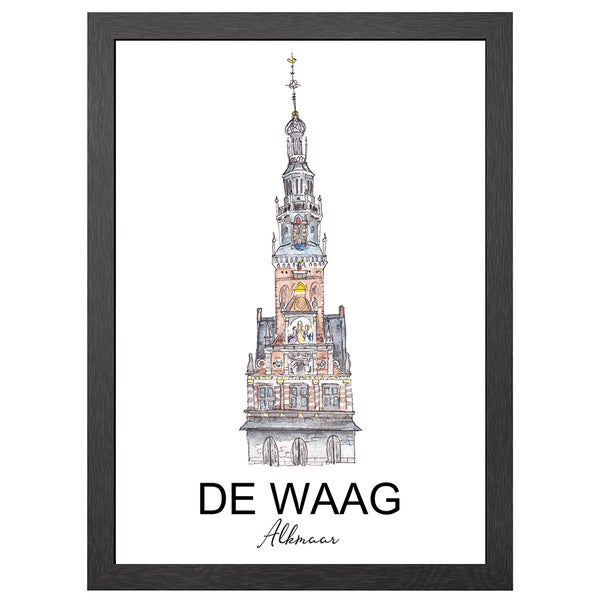 De Waag Alkmaar Poster Im A2-Rahmen - Joyin