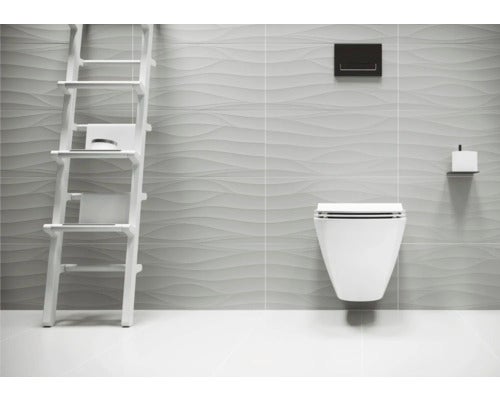 Wandfliese Touch me weiss strukturiert Wellen 30x60cm
