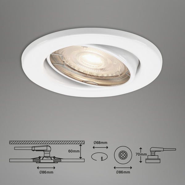 Briloner Leuchten Sten - Einbauleuchten - 7147016 - Ø 8,6 x 7 cm