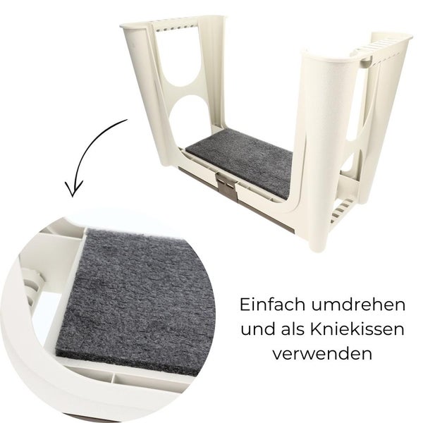 Kniebank 2in1 Kniekissen Garten Bank Sitzhocker Gartenkniebank Stauraum Kniehocker Gartenarbeit Gartenhocker mit Aufstehhilfe
