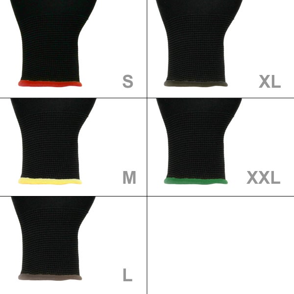 ECD Germany 1 Paar Arbeitshandschuhe mit PU-Beschichtung, Größe 10-XL, Schwarz, atmungsaktiv, rutschfest, robust, Mechanikerhandschuhe Montagehandschuhe Schutzhandschuhe Gartenhandschuhe Handschuhe