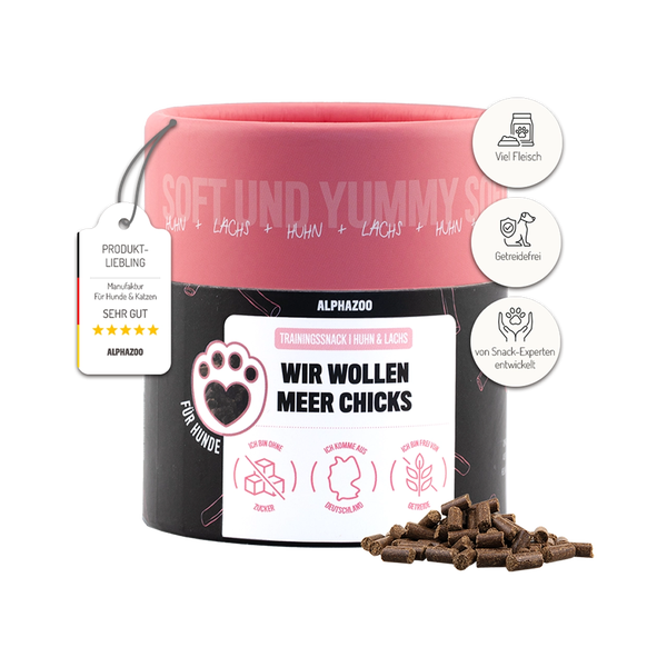 Alphazoo Trainingssnack Huhn und Lachs für Hunde und Katzen