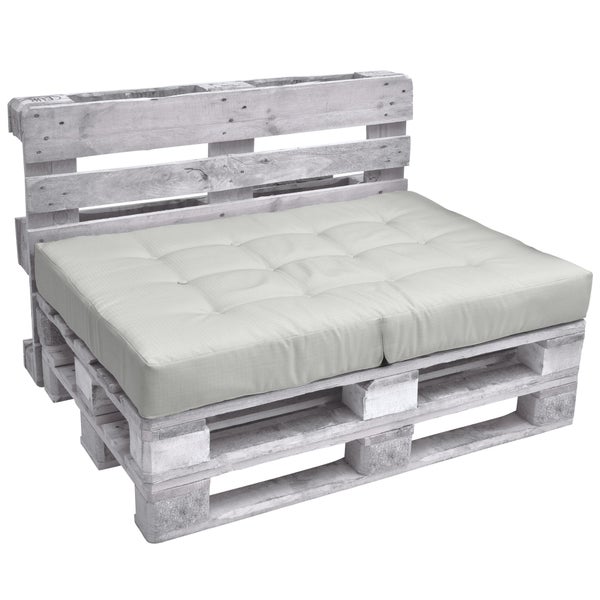 Beautissu ECO Elements Palettenkissen Sitz 120x80x15cm Grau