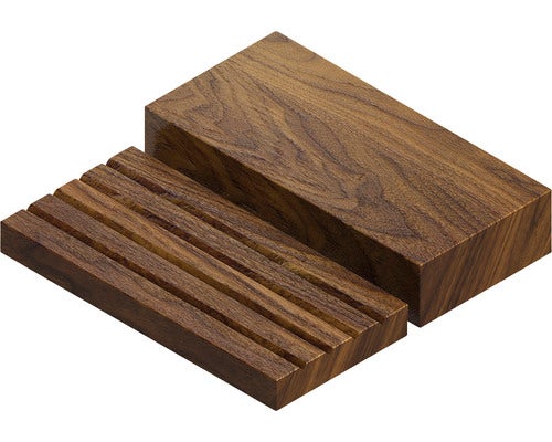 Seifenablage aus Holz mit Rillen