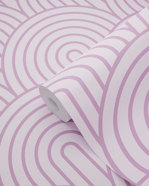 Tapetenrolle mit grafischem Kreismuster
