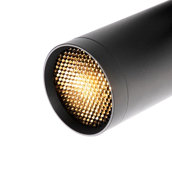 Zylindrische Deckenleuchte mit Wabenstruktur