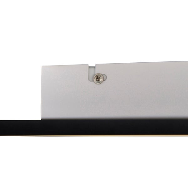 Detail einer Schienenleuchte mit Befestigungsschraube