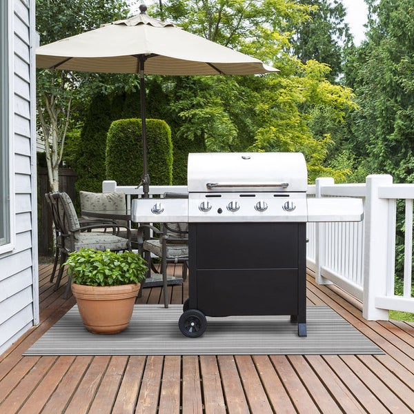 FLOORDIREKT Grillschutzmatte Bologna - Feuerfest - Outdoor-Matte für den Grill - 90 x 120 cm