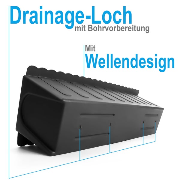 BigDean 6 Stück Paletten Blumenkästen Einsatz in Anthrazit – Pflanzkasten zum Bepflanzen & Dekorieren – Balkonkasten für Kräuter, Blumen & Pflanzen – UV-stabiler & wetterbeständiger Kunststoff