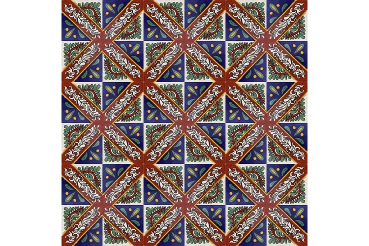 Muster aus Fliesen mit floralem Dekor