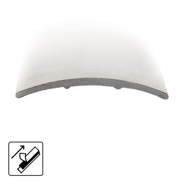 FLOORDIREKT Übergangsprofil - Übergang zwischen Bodenbelägen - Breite: 30 mm - Edelstahl-matt - Selbstklebend - 100 cm