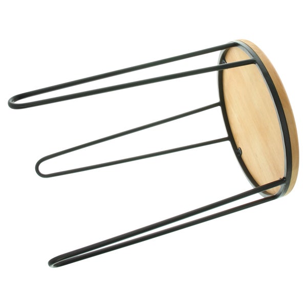FRANK FLECHTWAREN | Beistelltisch Retro, METALL, HOLZ, 33 x 33 x 46 cm