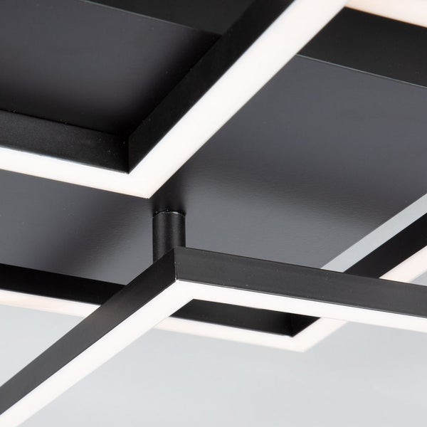 LED Deckenleuchte Dimmbar drehbar 30 W schwarz Metall-Kunststoff Briloner