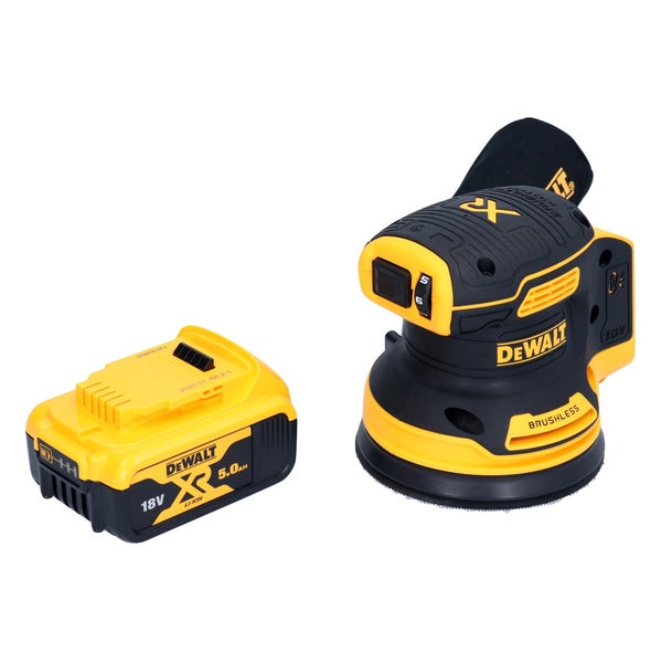 DeWalt Akku Exzenterschleifer 18 Volt mit 5.0 Amperestunden Lithium Ionen Akku